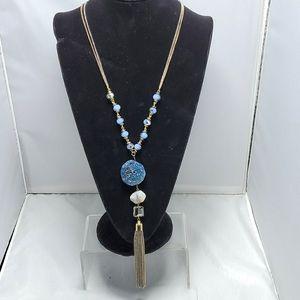Ali khan parisian pearl and cluster necklace with crystal beads